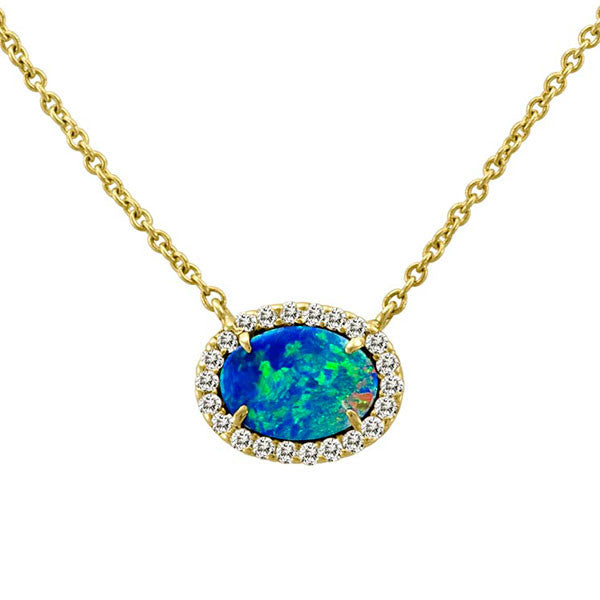 Victorian 18ct Gold, Opal & Diamond Necklace in Original Case (484W) | The  Antique Jewellery Company