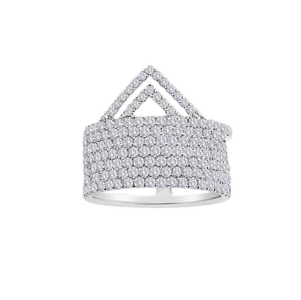 Meira T 14k Stacked Pave Diamond Ring