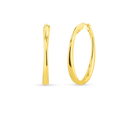 18K YELLOW GOLD ORO HOOPS