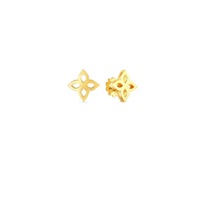 ROBERTO COIN 18K MEDIUM PRINCESS FLOWER OUTLINE STUD EARRING FROM THE PRINCESS FLOWER