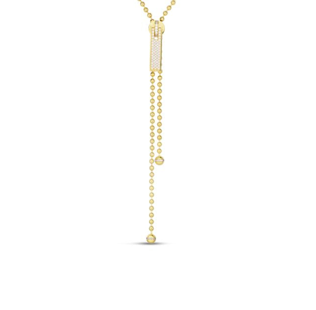 ROBERTO COIN 18KY TASSEL NECKLACE .73 CT DIA