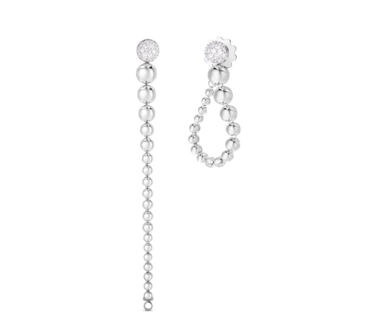 ROBERTO COIN 18KW TASSEL EARRING .45 CT DIA