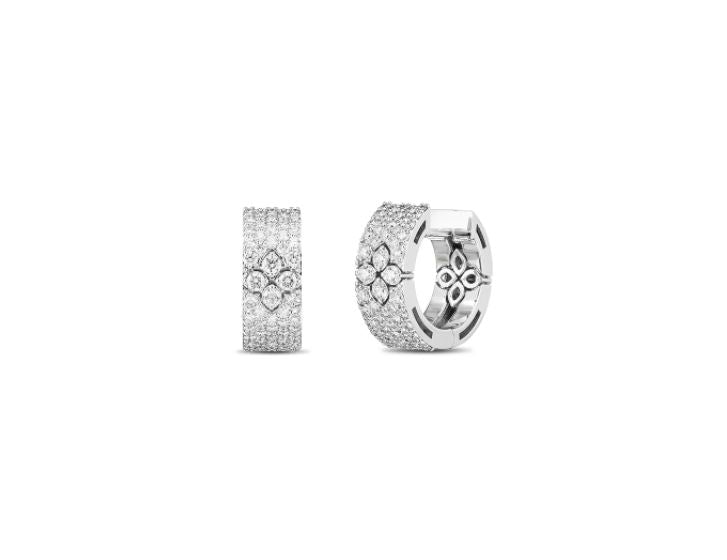 ROBERTO COIN 18KW VERONA EARRING .95 CT DIA