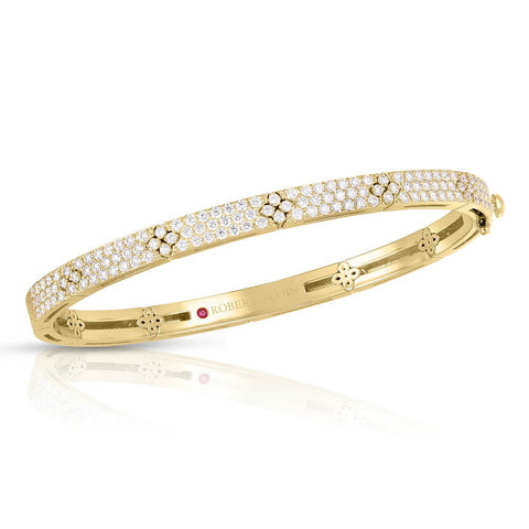 ROBERTO COIN 18K YELLOW GOLD & 1.70CT DIAMOND BANGLE