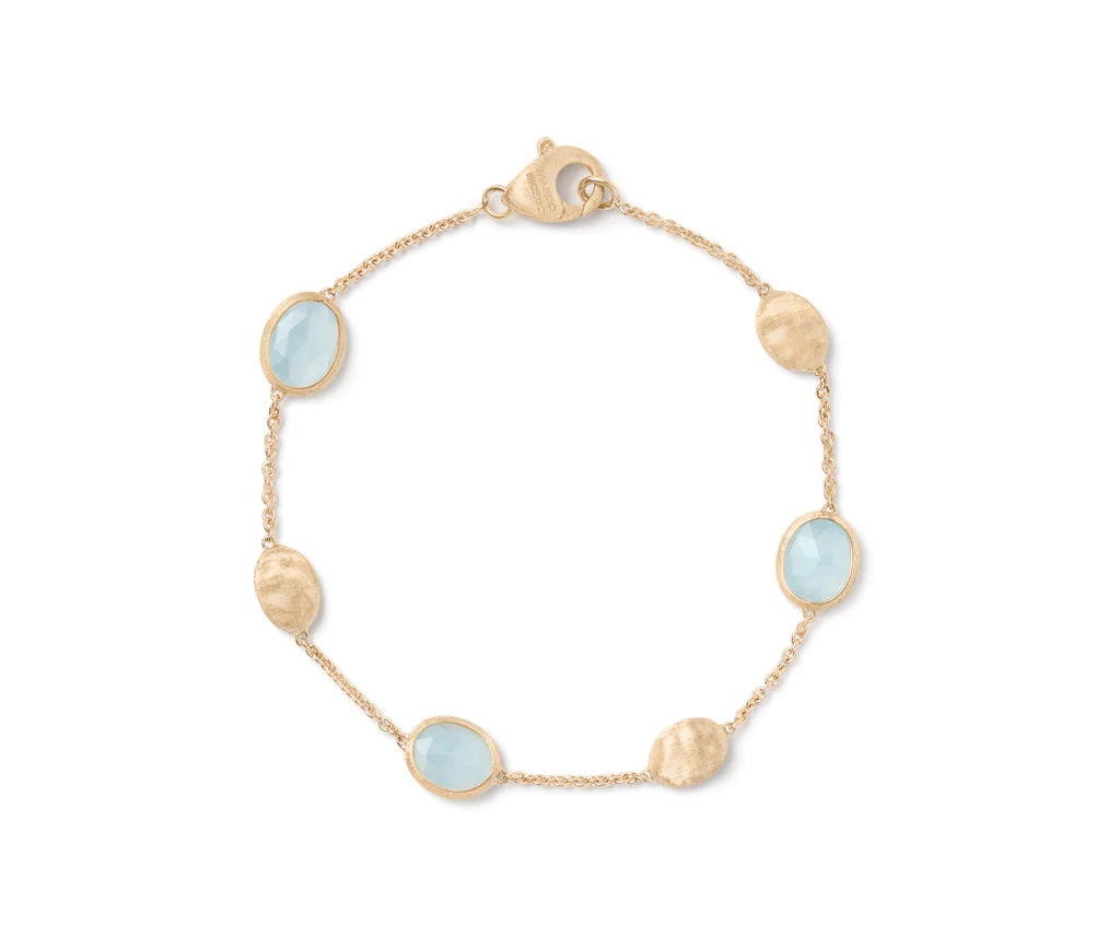 Kojis 18ct White Gold Aquamarine Bangle Bracelet | Liberty