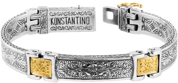 KONSTANTINO STERLING SILVER & 18K GOLD BRACELET FROM THE SILVER & GOLD COLLECTION