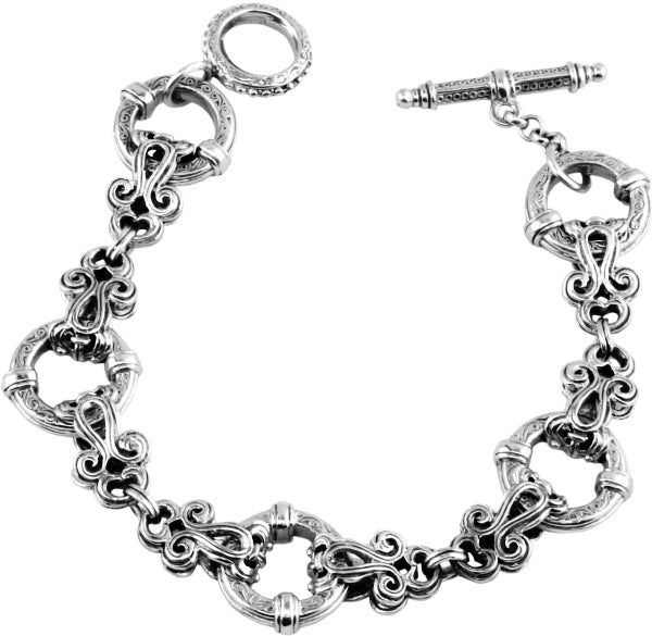 KONSTANTINO STERLING SILVER LINK BRACELET FROM THE STERLING SILVER CLASSICS COLLECTION