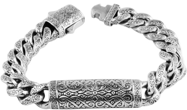 KONSTANTINO STERLING SILVER ID BRACELET FROM THE PAGANINI COLLECTION