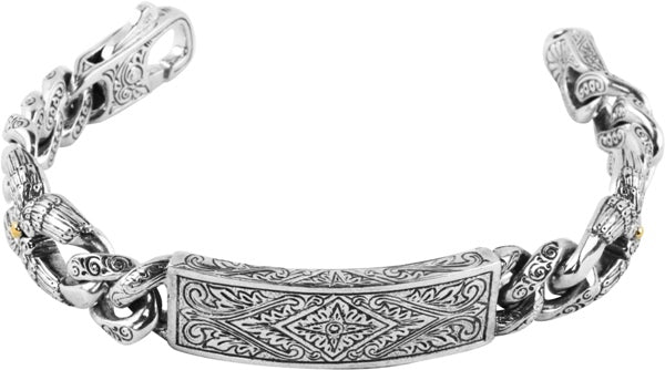 KONSTANTINO STERLING SILVER ID BRACELET FROM THE PAGANINI COLLECTION