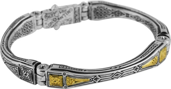 KONSTANTINO STERLING SILVER & 18K GOLD BRACELET FROM THE SPARTA COLLECTION