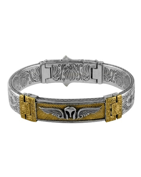 KONSTANTINO STERLING SILVER & BRONZE BRACELET FROM THE MYRMIDONES COLLECTION