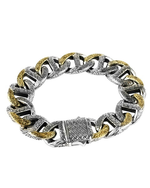 KONSTANTINO STERLING SILVER & BRONZE BRACELET FROM THE MYRMIDONES COLLECTION