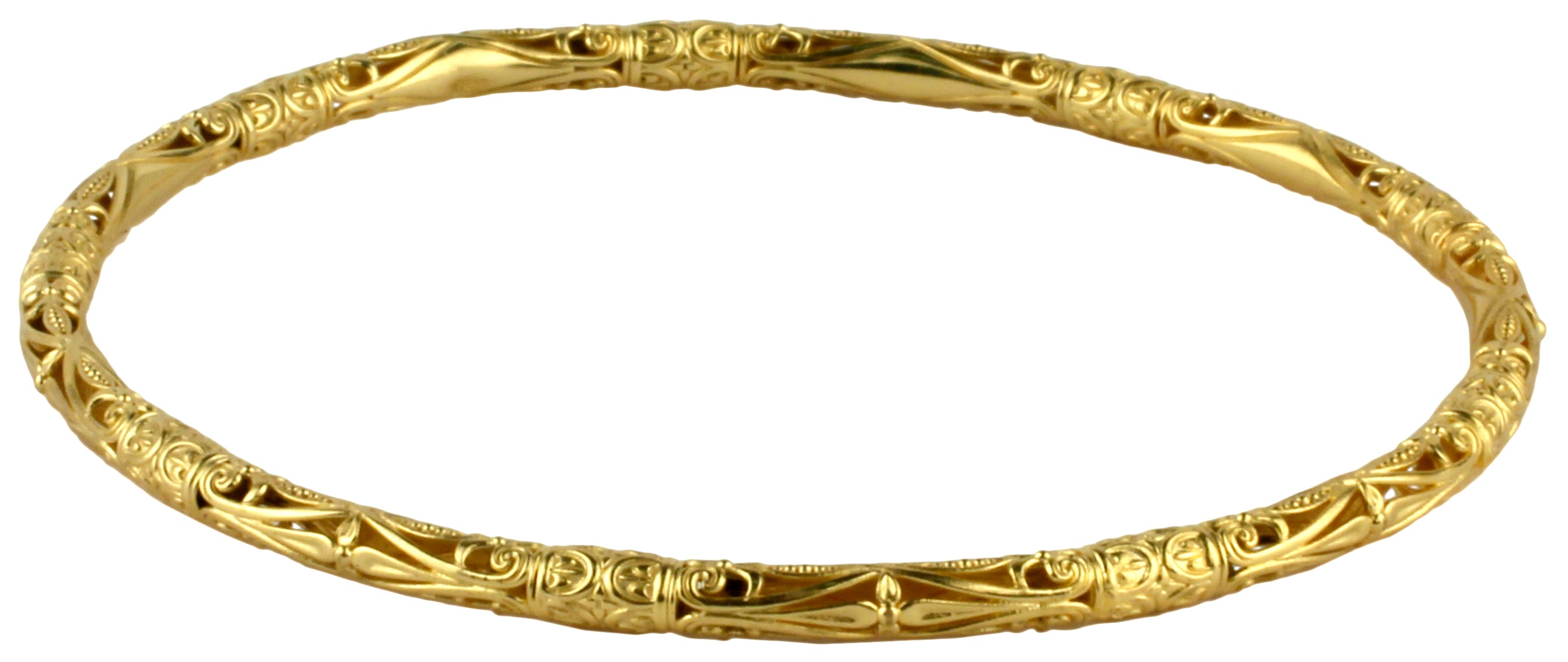 KONSTANTINO 18K GOLD (13.8GR +/-) BANGLE (MEDIUM VERSION OF 07009) FROM THE FLAMENCO GOLD  COLLECTIO