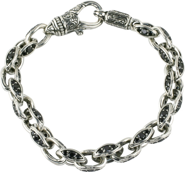 KONSTANTINO STERLING SILVER SPINEL LINK BRACELET FROM THE PLATO COLLECTION