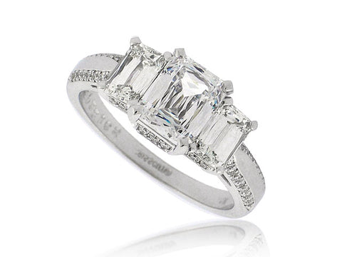 CHRISTOPHER DESIGNS 18K WHITE GOLD 1.23CT DIAMOND ENGAGEMENT RING MOUNTING (CENTER STONE SOLD SEPARATELY)