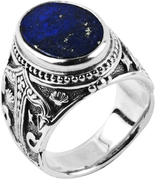 KONSTANTINO STERLING SILVER LAPIS (OTHER STONE CHOICES AVAILABLE) RING FROM THE POSEIDON COLLECTION