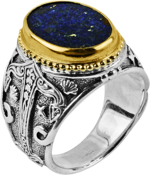 KONSTANTINO STERLING SILVER & 18K GOLD LAPIS (OTHER STONE CHOICES AVAILABLE) RING FROM THE POSEIDON