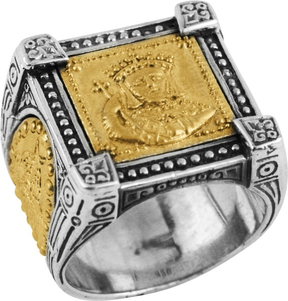 KONSTANTINO STERLING SILVER & BRONZE RING FROM THE BYZANTIUM COLLECTION