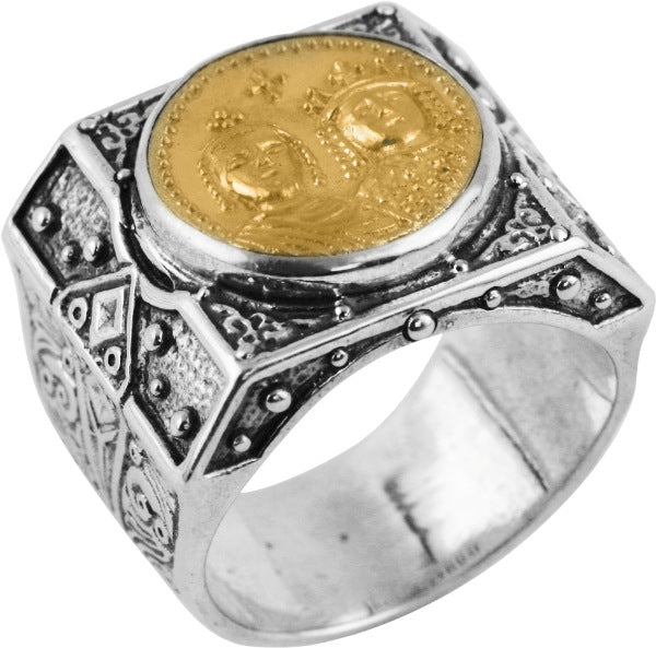 KONSTANTINO STERLING SILVER & BRONZE RING FROM THE BYZANTIUM COLLECTION