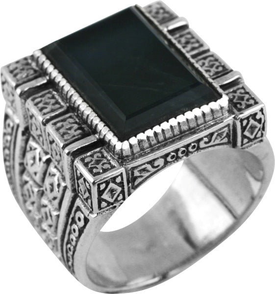 KONSTANTINO STERLING SILVER SPECTROLITE RING FROM THE SPARTA COLLECTION