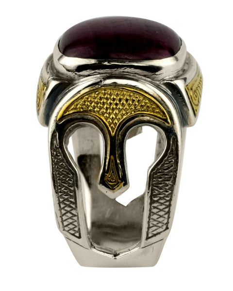 KONSTANTINO STERLING SILVER & BRONZE LAPIS RING FROM THE MYRMIDONES COLLECTION