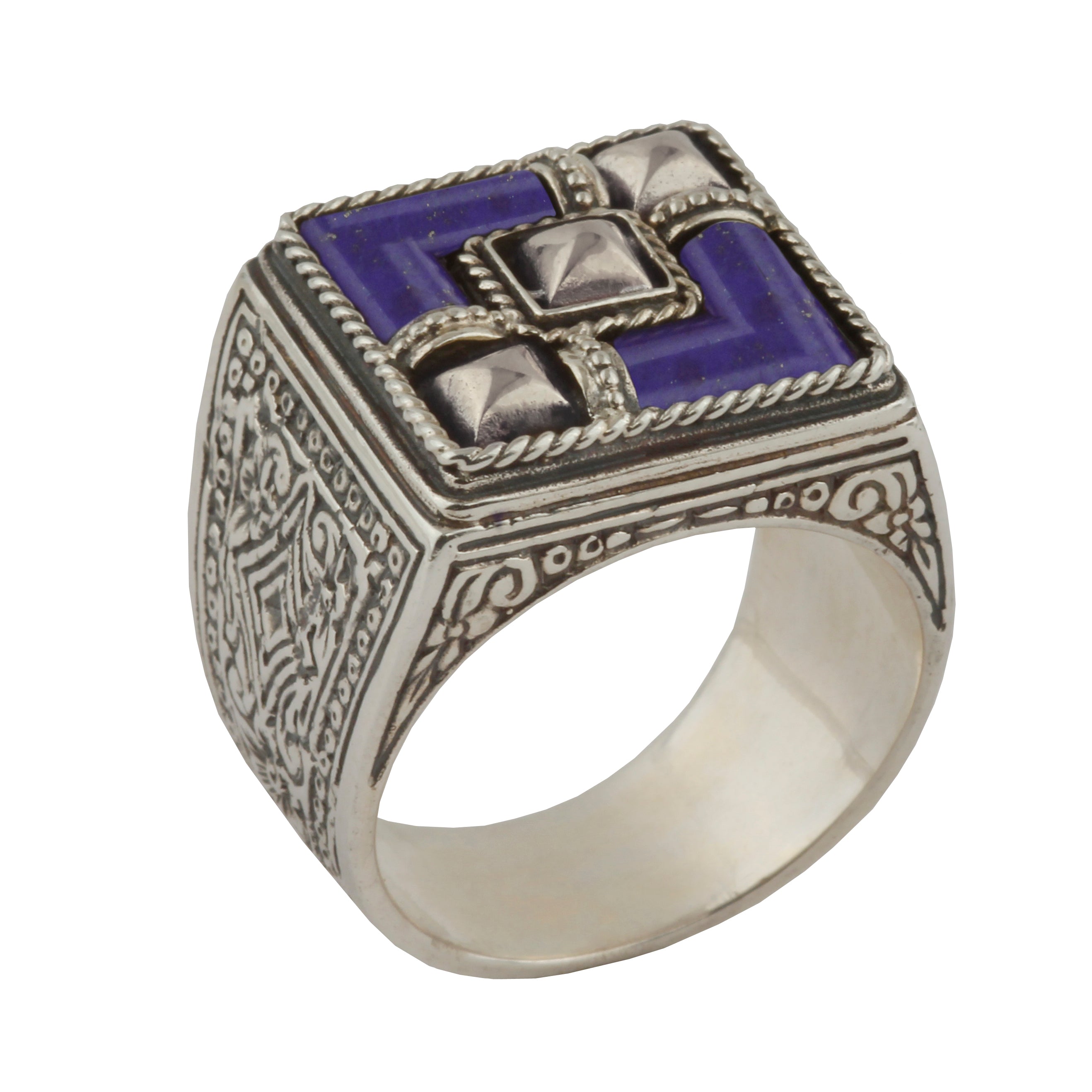 KONSTANTINO STERLING SILVER LAPIS RING (OTHER STONE OPTIONS AVAILABLE) FROM THE PROMETHEUS COLLECTIO