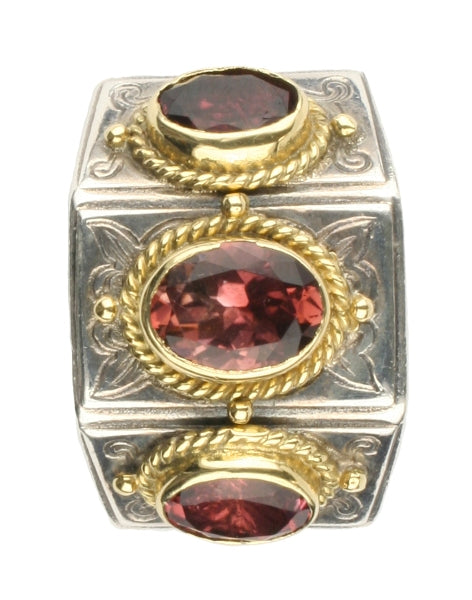 KONSTANTINO STERLING SILVER & 18K GOLD MIXED STONE (OTHER STONE OPTIONS AVAILABLE) RING FROM THE COL