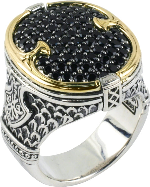 KONSTANTINO STERLING SILVER & 18K GOLD SPINEL RING FROM THE PLATO COLLECTION