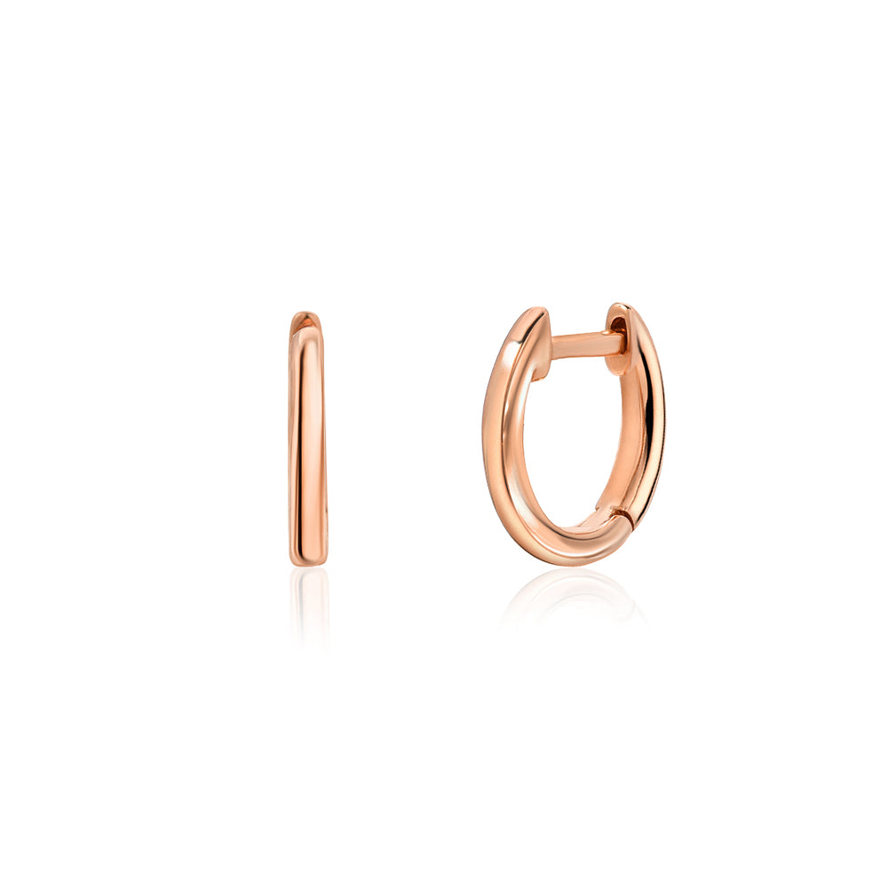 LIVEN CO 14K ROSE GOLD PETITE HUGGIES