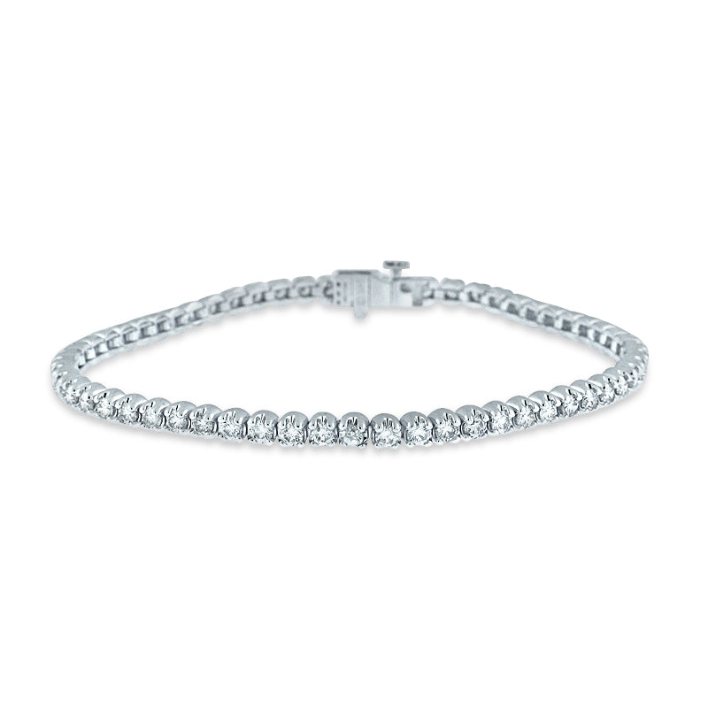 PRIVE 14K WHITE GOLD 2.97CT DIAMOND TENNIS BRACELET