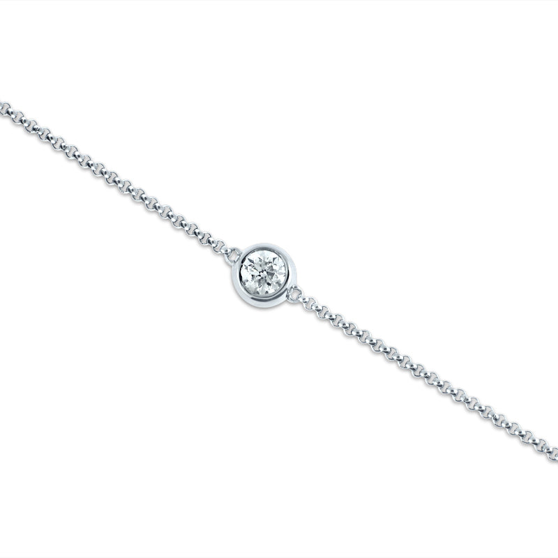 PRIVE 14K WHITE GOLD 0.27CT DIAMOND BEZEL-SET BRACELET