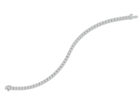 MULLOYS PRIVE'14K WHITE GOLD 6.00CT SI1 CLARITY H COLOR ODESSA TENNIS BRACELET