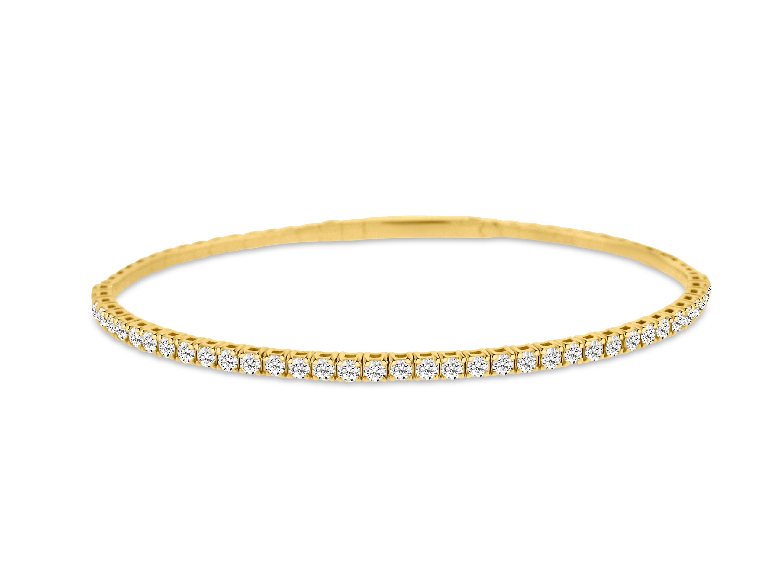 MULLOYS PRIVE'14K YELLOW GOLD 1.50CT SI CLARITY G-H COLOR DIAMOND FLEX BRACELET