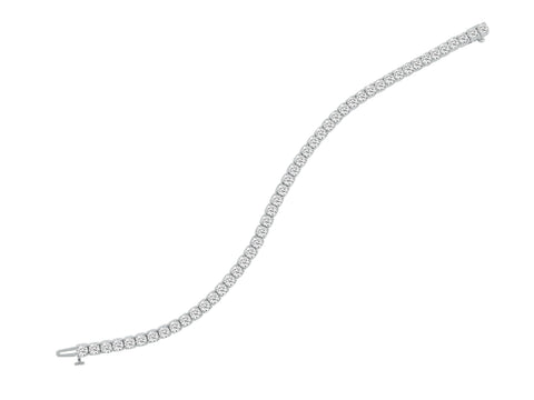 MULLOYS PRIVE'14K WHITE GOLD 8.00CT SI1-2 CLARITY G-H COLOR ODESSA DIAMOND TENNIS BRACELET