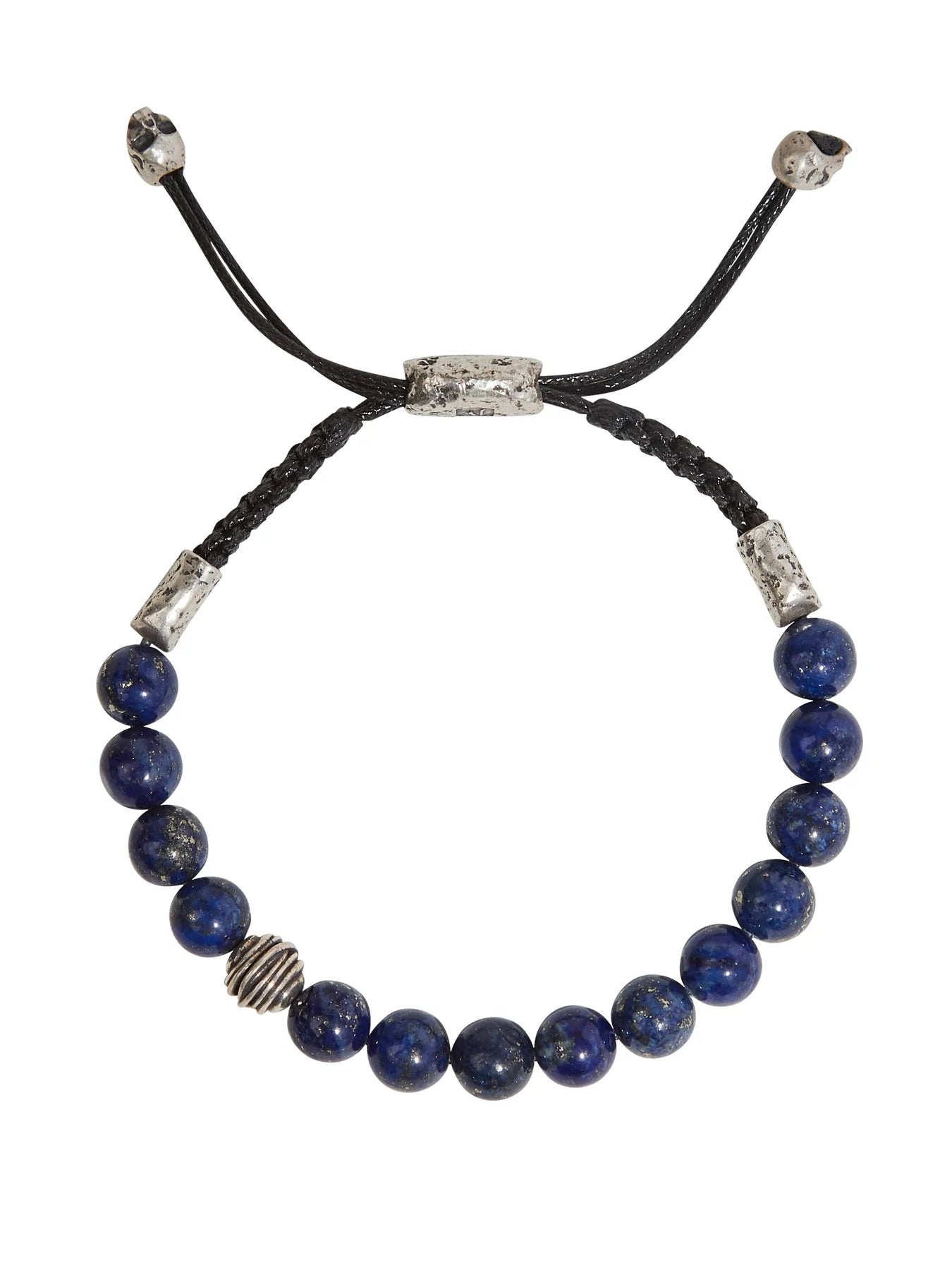 WRAP STERLING SILVER SLIDER BRACELET, WITH LAPIS