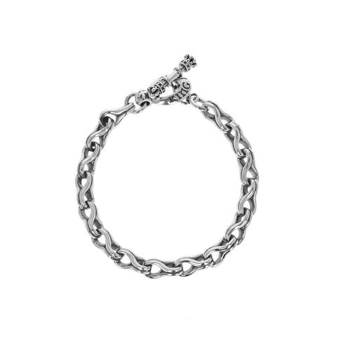 MENS TWISTED EIGHT LINK BRACELET