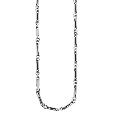 MENS SMALL PAPERCLIP NECKLACE WITH LOBSTER CLASP (24 IN. LENGTH)