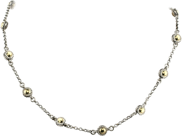 KONSTANTINO STERLING SILVER & 18K GOLD NECKLACE FROM THE SILVER & GOLD CLASSICS COLLECTION