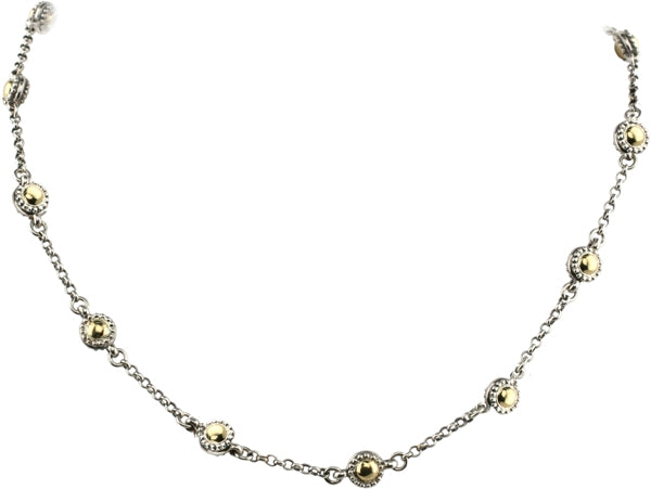 KONSTANTINO STERLING SILVER & 18K GOLD NECKLACE FROM THE ASTRITIS COLLECTION