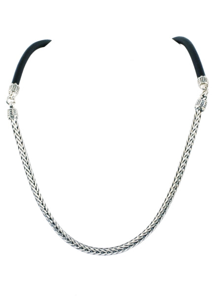 KONSTANTINO STERLING SILVER WITH LEATHER NECK FROM THE STERLING SILVER CLASSICS COLLECTION