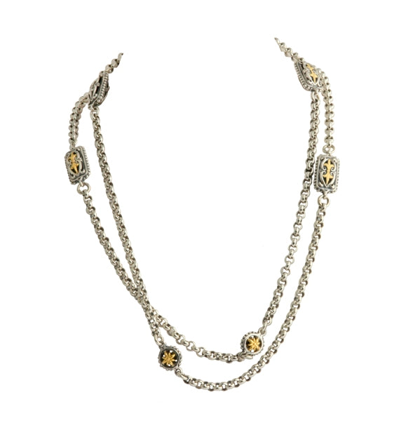 KONSTANTINO STERLING SILVER & 18K GOLD NECKLACE FROM THE EROS COLLECTION