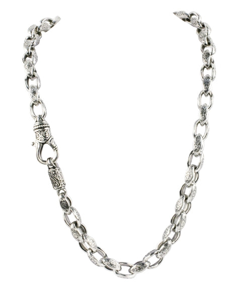 KONSTANTINO STERLING SILVER LINK NECK FROM THE PLATO COLLECTION