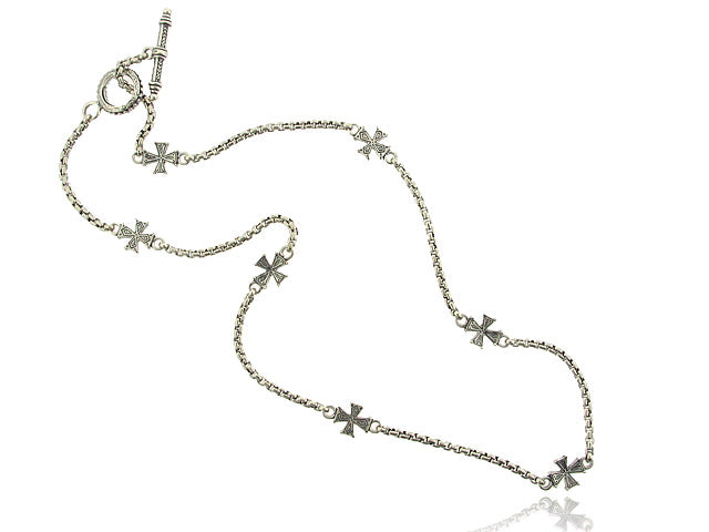 KONSTANTINO STERLING SILVER 20" CHAIN WITH CROSS DESIGN FROM THE STERLING SILVER COLLECTION