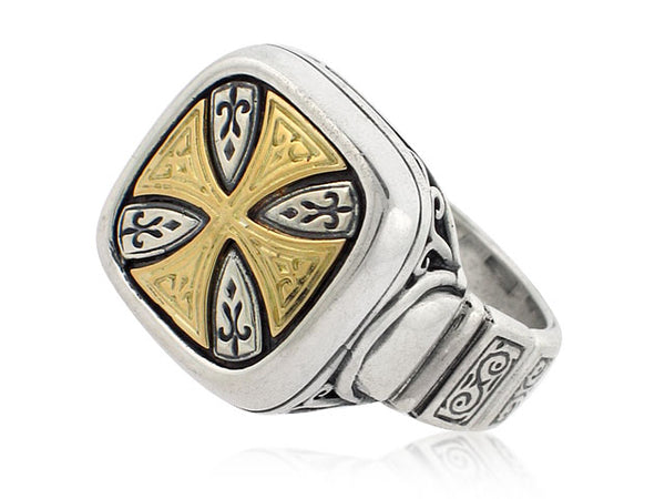 KONSTANTINO STERLING SILVER AND 18K YELLOW GOLD MALTESE