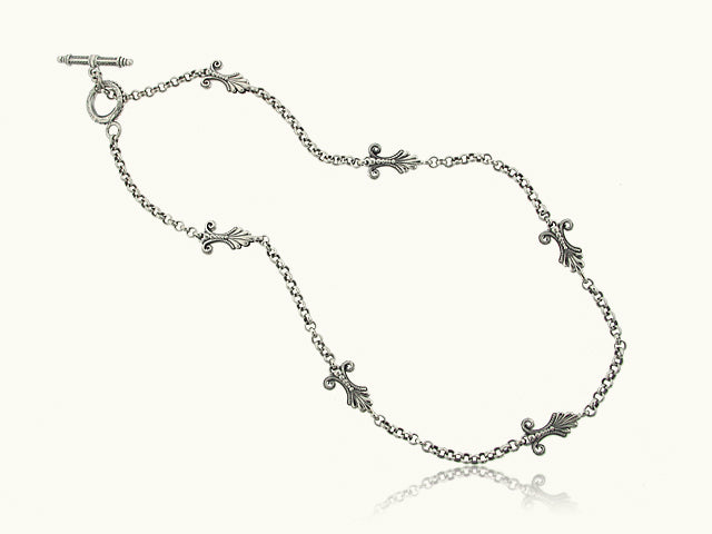 KONSTANTINO STERLING SILVER 6 STATION NECKLACE FROM THE STERLING SILVER COLLECTION