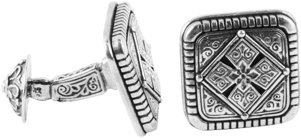 KONSTANTINO STERLING SILVER CUFFLINKS FROM THE STERLING SILVER CLASSICS COLLECTION