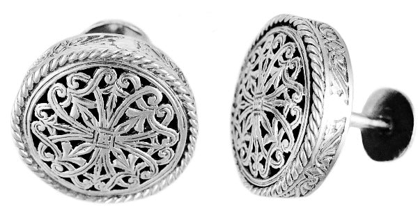 KONSTANTINO STERLING SILVER CUFFLINKS FROM THE STERLING SILVER CLASSICS COLLECTION