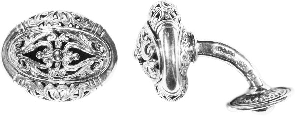 KONSTANTINO STERLING SILVER CUFFLINKS FROM THE STERLING SILVER CLASSICS COLLECTION