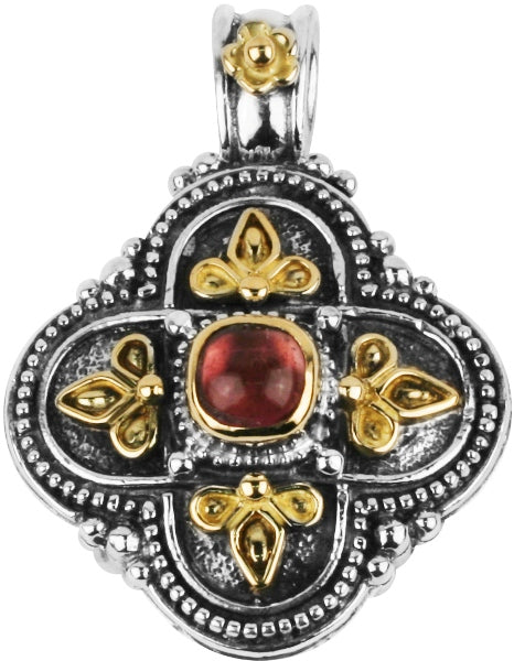 KONSTANTINO STERLING SILVER & 18K GOLD MIXED STONE (OTHER STONE OPTIONS AVAILABLE) PENDANT FROM THE