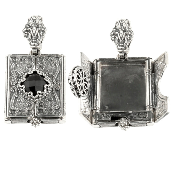 KONSTANTINO STERLING SILVER BLACK ONYX LOCKET FROM THE CALLIOPE COLLECTION